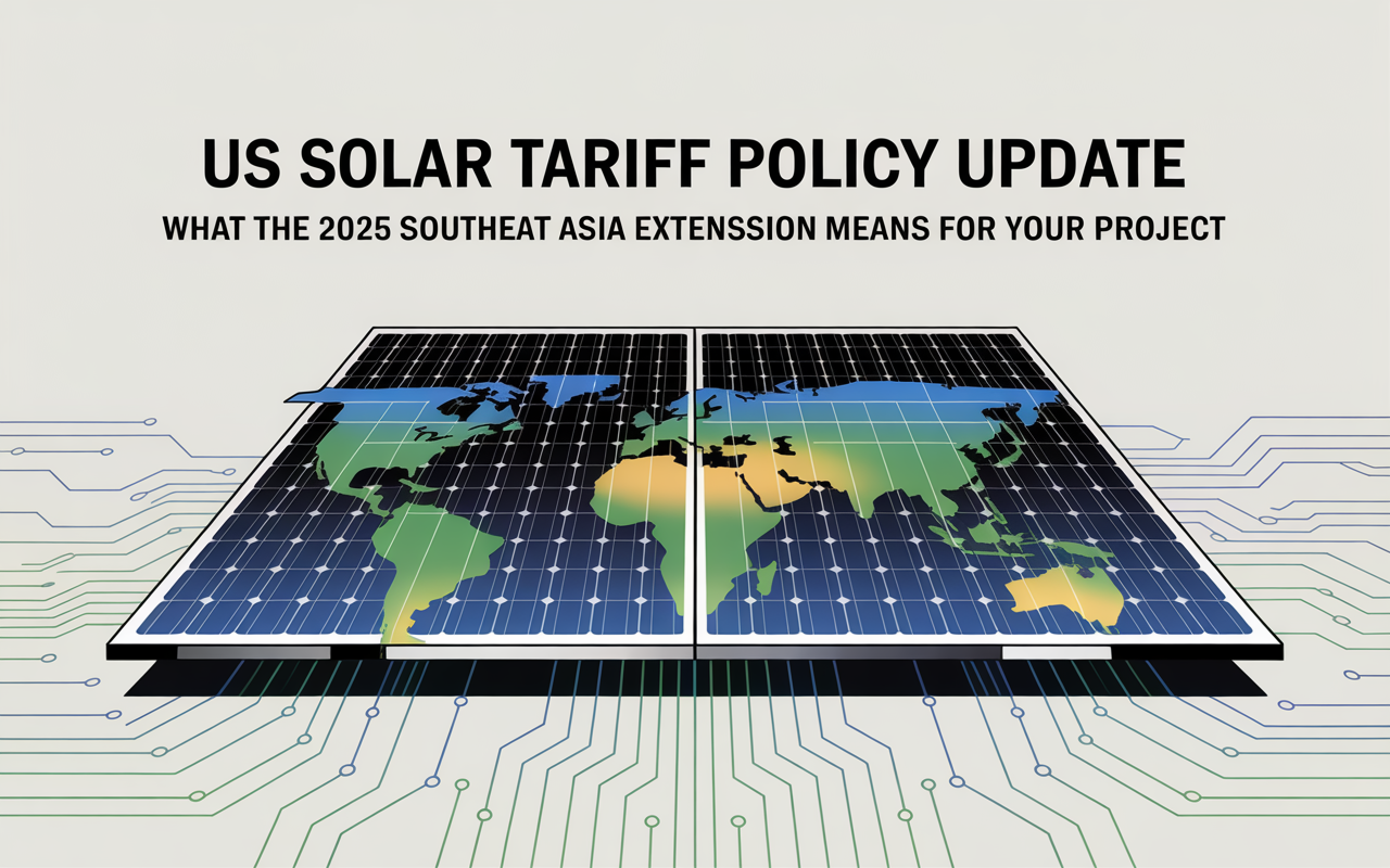 The landscape of US solar policy is complex and ever-changing, directly impacting project timelines, budgets, and equipment sourcing. In a significant move for the industry, the U.S. Department of Commerce announced on April 21, 2025, a two-year extension on tariff exemptions for solar panels imported from Southeast Asia. This decision provides critical stability for developers, EPCs, and businesses investing in solar energy. At One Place Solar, we specialize in translating these policy shifts into actionable strategies for your projects. Here’s what this update means and how our design and engineering services ensure you navigate it successfully. Understanding the 2025 Tariff Extension The latest announcement extends the moratorium on new anti-dumping and countervailing duties (AD/CVD) for solar modules assembled in Cambodia, Malaysia, Thailand, and Vietnam. This ensures these vital products can continue to enter the US market without the threat of steep retroactive tariffs until mid-2027. Why This Matters for Your Solar Project: Supply Chain Stability: Project developers can continue sourcing modules from a diverse and established manufacturing base without fear of sudden cost increases that can derail project finances. Predictable Pricing: With tariff uncertainty minimized, the cost forecasting for solar panels becomes more reliable, protecting your project's budget and ROI calculations. Project Continuity: Ongoing access to these imports helps prevent construction delays, ensuring projects can move forward on schedule. The Critical Role of Expert Design & Engineering While policy provides a favorable framework, the success of any solar installation hinges on precise, compliant, and optimized design. Flawless engineering is your best defense against delays and cost overruns, regardless of equipment sourcing. This is where One Place Solar provides indispensable value. Our suite of professional services ensures your project is built on a foundation of excellence from start to finish: Solar Preliminary Design Kickstart your project with confidence. We create initial system layouts, production estimates, and feasibility studies that help you make informed decisions early on, crucial for accurate procurement planning in the current market. Solar Sales Proposal Win more business with compelling, accurate, and professionally designed proposals. We help you present a clear, technically sound value proposition to your clients, building trust and closing deals faster. Solar Permit Design Navigate the complex web of AHJ (Authority Having Jurisdiction) requirements seamlessly. Our team prepares the complete construction-ready plan set and documentation required for a smooth and speedy permit approval. Engineering Stamp Ensure safety, compliance, and reliability. Our licensed Professional Engineers (PEs) review and stamp your designs, providing the certification required for utility interconnection, building permits, and system financing. Beyond Solar: Our Comprehensive Engineering Solutions Our expertise extends across the renewable energy and infrastructure spectrum. As you plan your investments, consider our specialized services: EV Charging Station Design: Build out future-proof EV infrastructure with designs that ensure electrical safety, compliance, and optimal performance. Telecommunication Tower Design: Support the expansion of 5G and communication networks with structurally sound and compliant tower designs. Navigate the Future with Confidence The extension of solar tariff exemptions is welcome news, but a successful project requires more than just available equipment. It demands meticulous planning, professional design, and certified engineering. Let One Place Solar be your partner in building a successful, compliant, and profitable project. Our expertise turns policy opportunities into on-the-ground reality. Have questions about how these updates affect your specific project? Need a expert design to get started? Contact Our Team Today for a consultation. Let's harness this stable policy window to power your success.